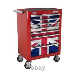 Coffre à outils à roulettes Sealey avec graphismes Union Jack et 7 tiroirs