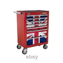 Coffre à outils à roulettes Sealey avec graphismes Union Jack et 7 tiroirs
