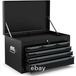 Coffre à outils en acier à 6 tiroirs avec verrouillage automatique, cabinet de rangement portable, doublures en EVA à transporter