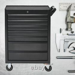 Coffre à outils en acier abordable avec 7 tiroirs, armoire à outils à roulettes verrouillable