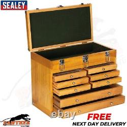 Coffre à outils en bois Sealey AP1608W avec 8 tiroirs, coffre de rangement robuste pour machiniste