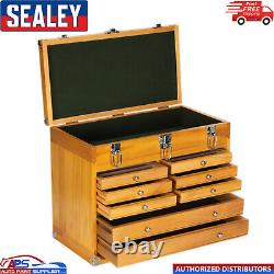 Coffre à outils en bois Sealey avec 8 tiroirs, armoire de rangement pour machiniste, modèle AP1608W.