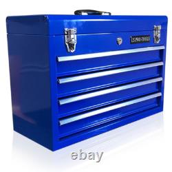 Coffre à outils mobile en acier bleu Pro Tools 44 US, armoire de rangement à 4 tiroirs