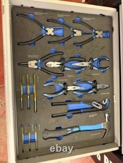Coffre à outils professionnel US 474 avec plateaux à outils, armoire roulante à 7 tiroirs, 245 pièces