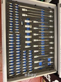 Coffre à outils professionnel US 474 avec plateaux à outils, armoire roulante à 7 tiroirs, 245 pièces