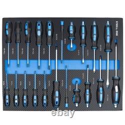 Coffre à outils roulant DSD Tools à 12 tiroirs avec boîte d’armoire et outils, vert/noir