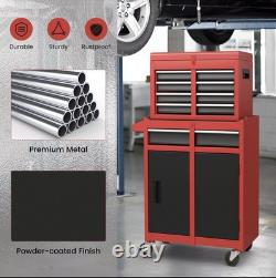 Coffre à outils roulant à 5 tiroirs, armoire de rangement à outils haute capacité avec roues verrouillables