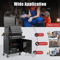 Coffre à outils roulant à 5 tiroirs, armoire de rangement à outils haute capacité avec roues verrouillables
