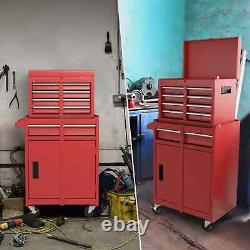 Coffre à outils roulant à 5 tiroirs, grande capacité de stockage, armoire de stationnement verrouillable sur roulettes