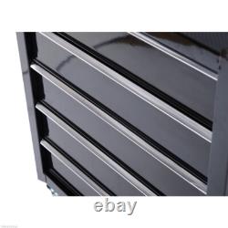 Coffre à outils roulant avec rangement, armoire à roulettes, verrou, 5 tiroirs, garage, mécanicien