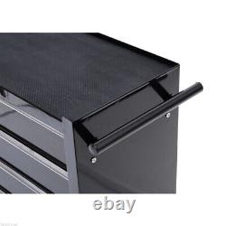 Coffre à outils roulant avec rangement, armoire à roulettes, verrou, 5 tiroirs, garage, mécanicien