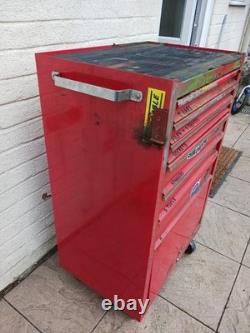 Coffre à outils roulant rouge 6 tiroirs pour garage, atelier, cabinet sur roulettes