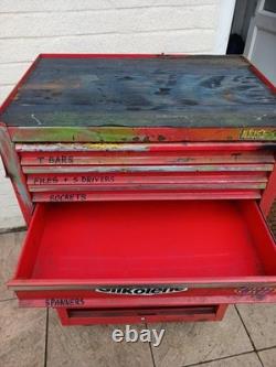 Coffre à outils roulant rouge 6 tiroirs pour garage, atelier, cabinet sur roulettes