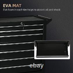 Coffre à outils sur roulettes avec 7 tiroirs, organisateur d'atelier verrouillable