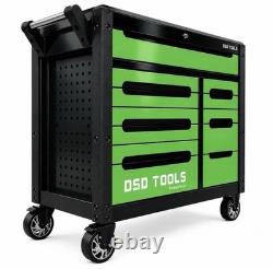 Coffre à outils sur roulettes avec outils, armoire de rangement d’atelier à 12 tiroirs