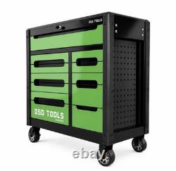 Coffre à outils sur roulettes avec outils, armoire de rangement d’atelier à 12 tiroirs