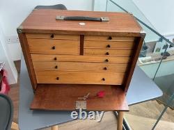 Coffre à outils vintage Emir London pour outilleurs et ingénieurs à 8 tiroirs