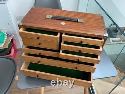 Coffre à outils vintage Emir London pour outilleurs et ingénieurs à 8 tiroirs