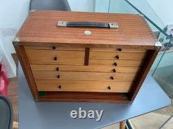 Coffre à outils vintage Emir London pour outilleurs et ingénieurs à 8 tiroirs