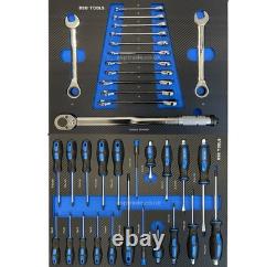 Coffre de rangement DSD TOOLS pour outils avec roulettes, garage, atelier, 7 tiroirs, rouge