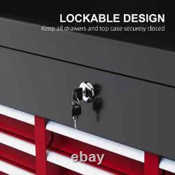 Coffre de rangement à outils avec 6 tiroirs, cabinet verrouillable, glissières à billes
