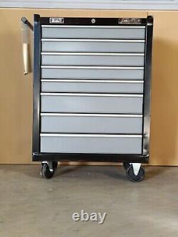 Coffre de rangement à roulettes Sealey AP3508TB avec 8 tiroirs, rouleau noir C