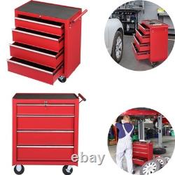 Coffre de rangement à roulettes avec 4 tiroirs pour atelier de garage adapté au garage