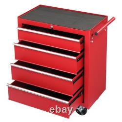Coffre de rangement à roulettes avec 4 tiroirs pour atelier de garage adapté au garage