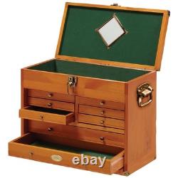Coffre de rangement en bois avec 8 tiroirs pour outils, équipement de bricolage portable pour atelier