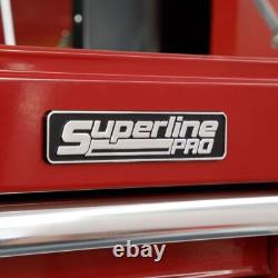 Coffre supérieur Sealey Superline PRO à 10 tiroirs rouge