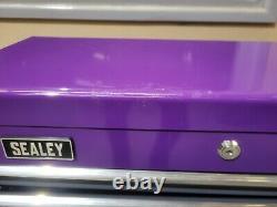 Coffret à outils Sealey avec roulettes, caisson, combo violet, 9 tiroirs à roulement à billes