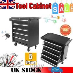 Coffret à outils à tiroirs 5 tiroirs Chariot de rangement pour garage Boîte à outils noire UK