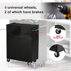 Coffret à outils en métal à 5 tiroirs, armoire de rangement pour outils en acier sur roues pour garage ou atelier.