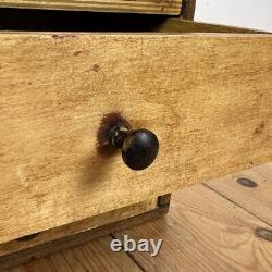 Coffret de collectionneur en bois vintage pour outils d'ingénieur et horloger avec 6 tiroirs