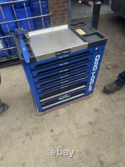 DSD Tools XXL Coffre à outils en métal, armoire verrouillable à 7 tiroirs, bleu/noir
