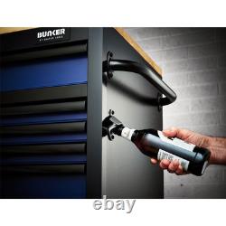 Draper 10747 BUNKER 15 Tiroirs Établi à Roulettes Cabinet à Outils 61 Bleu