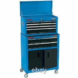 Draper 24 Combined Roller Cabinet And Tool Chest (6 Drawer) En Bleu