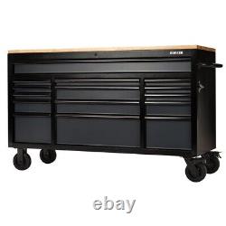 Draper BUNKER 15 tiroirs établi avec roulettes et armoire à outils, 61, Gris 08238 B100-61G