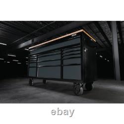 Draper BUNKER 15 tiroirs établi avec roulettes et armoire à outils, 61, Gris 08238 B100-61G