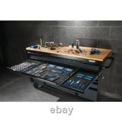 Draper BUNKER 15 tiroirs établi avec roulettes et armoire à outils, 61, Gris 08238 B100-61G
