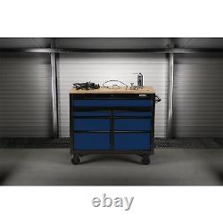 Draper Bunker Workbench Roller Tool Cabinet, 7 Tiroirs, 41, Bleu 08222