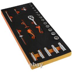 Ensemble d'outils avec coffret à tiroirs à roulettes Kendo 6 avec 170 pièces