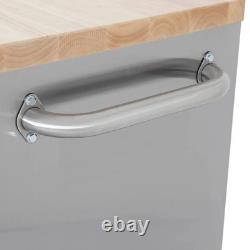 Établi roulant en acier noir à 55' avec coffre à outils à 10 tiroirs et armoire sur roulettes