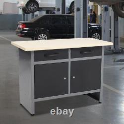 Étagère de rangement avec tiroir en métal pour boîte à outils autonome - Coffre de garage et d'atelier