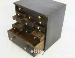 Fine Georgian Antique Watchmakers Cabinet Cas 1800 Boîte De Tiroirs À Outils