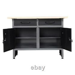 Grand Tiroir de Garage Banc de Travail Cabinet d'Atelier Rangement Outils Placard Murale
