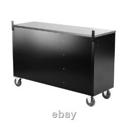 Grand coffre à outils en acier à 10 tiroirs, armoire de rangement à roulettes verrouillable avec roues