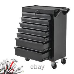 Grande boîte à outils en acier avec 7 grands tiroirs, roulettes et chariot de rangement