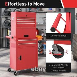 HOMCOM Armoire à outils avec 6 tiroirs, coffre à outils roulant 3-en-1 avec roues HOMCOM Armoire à outils avec 6 tiroirs, coffre à outils roulant 3-en-1 avec roues