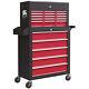 Homcom Coffre à Outils Roulant Verrouillable Avec 14 Tiroirs Cabinet à Roulettes Rouge